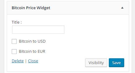 bitcoin wordpress widget